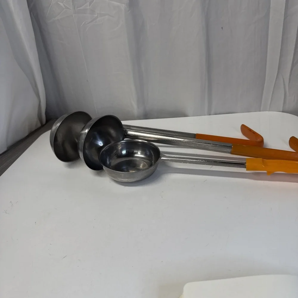 lot of 3 ladles 8 oz with long handles